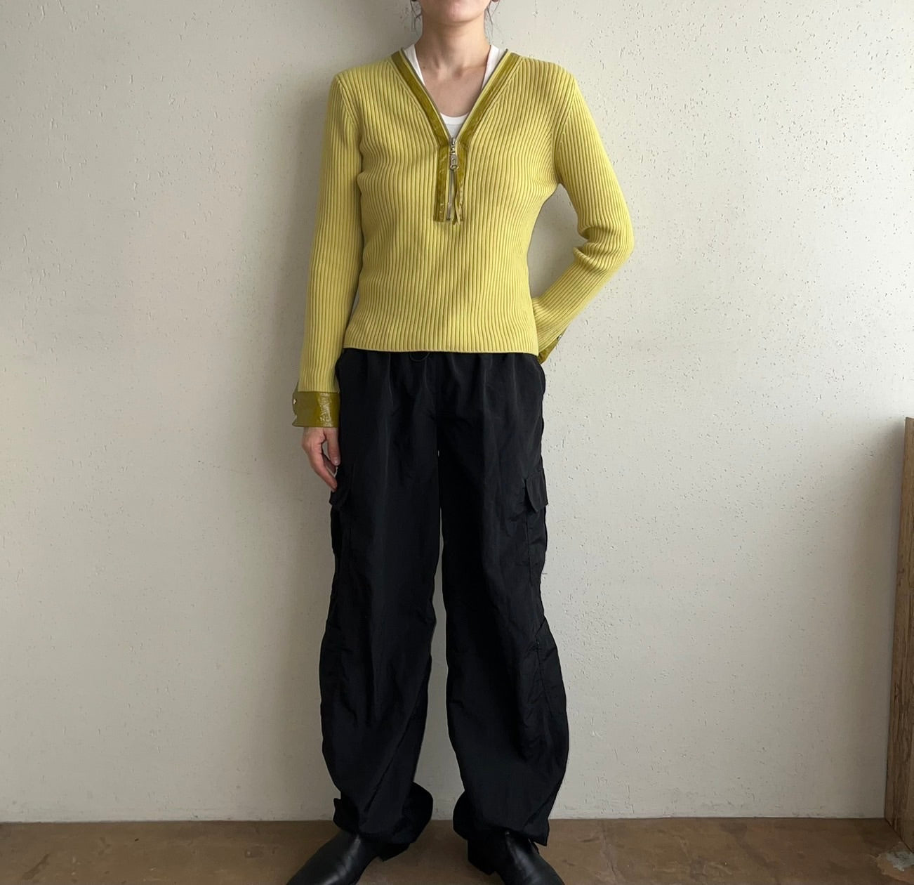 90s EURO Design Ribbed Top