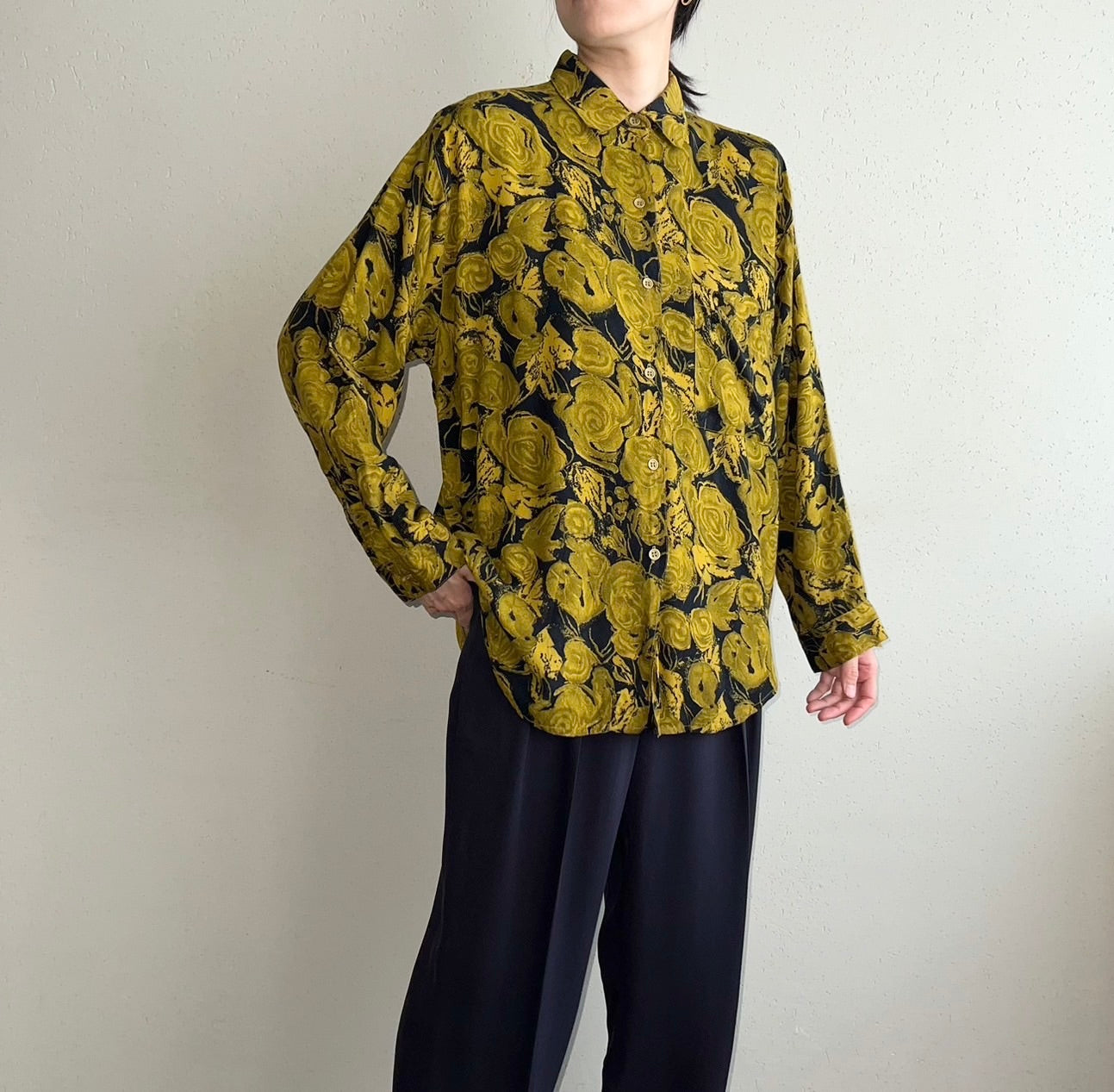 90s Rayon Printed Shirt