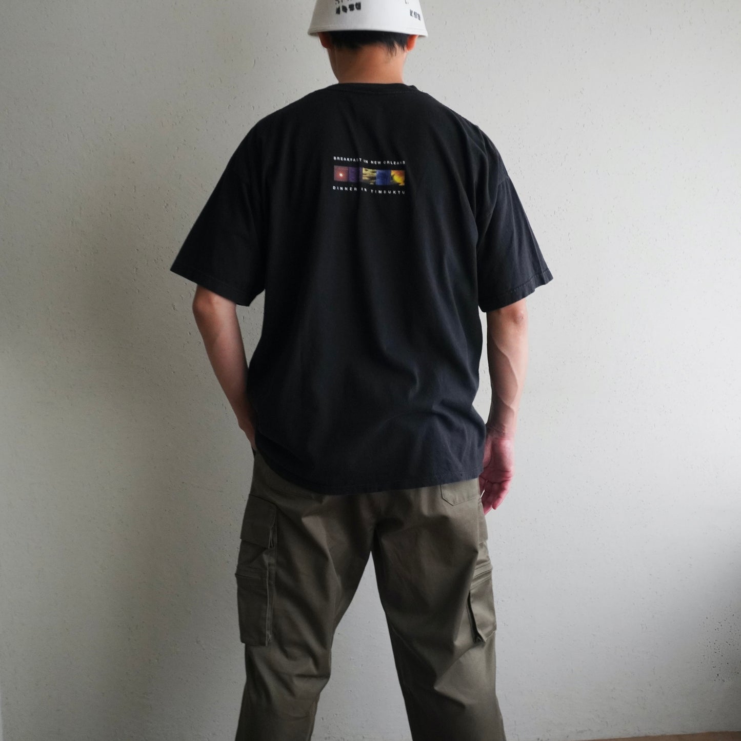 90s "Bruce Cockburn Breakfast in New Orleans, Dinner in Timbuktu" T-shirt Made in Canada