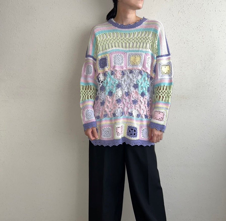 EURO Crochet Knit Top