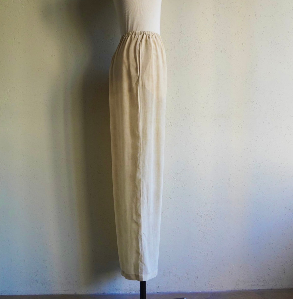 90s Light Beige Silk Pants