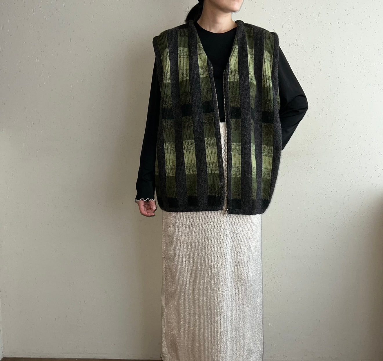 90s Zipped Knit Vest Made in Italy