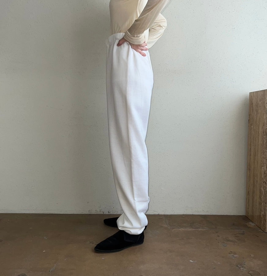 80s White Sweater Pants Made in USA