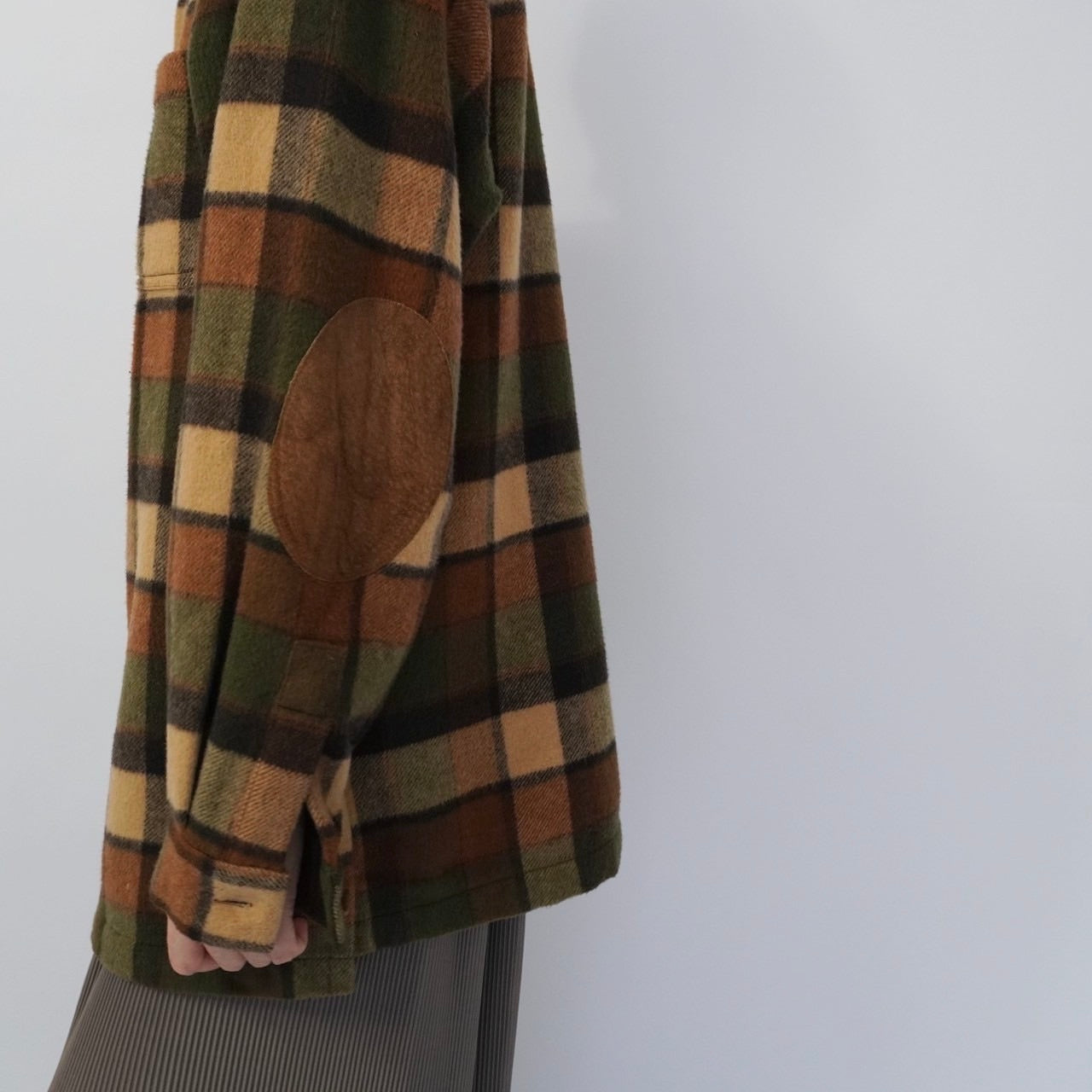 90s Zip Plaid Shirt, Jacket