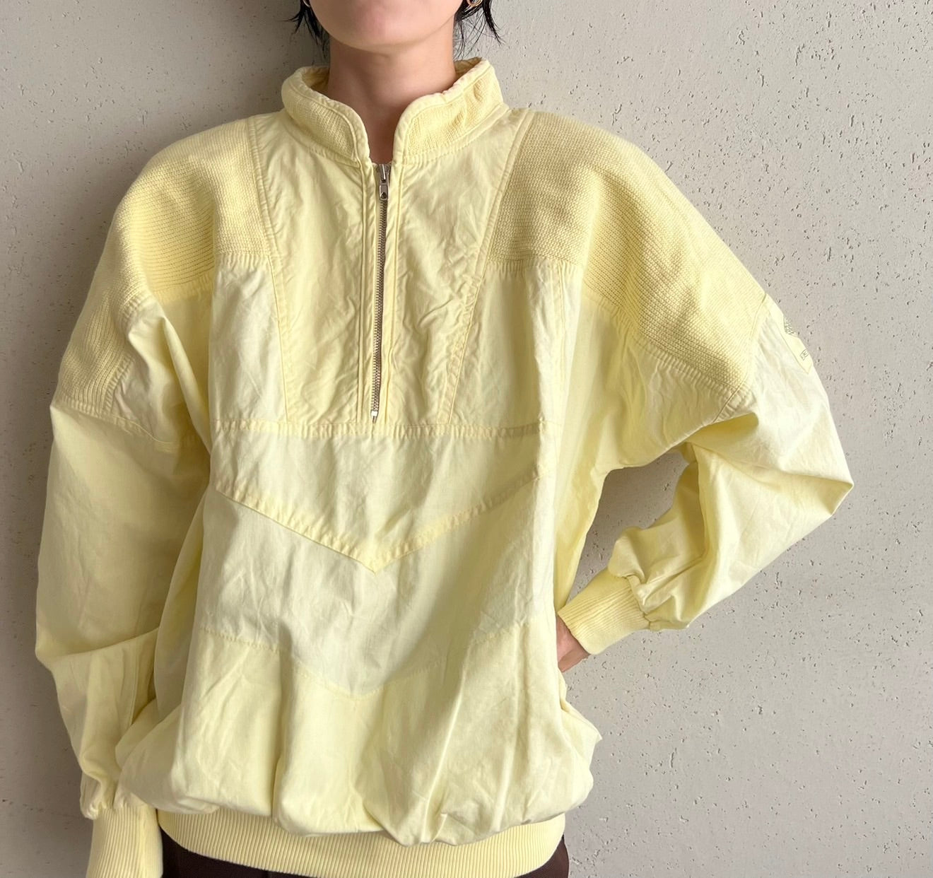 90s EURO Zipped Cotton Top