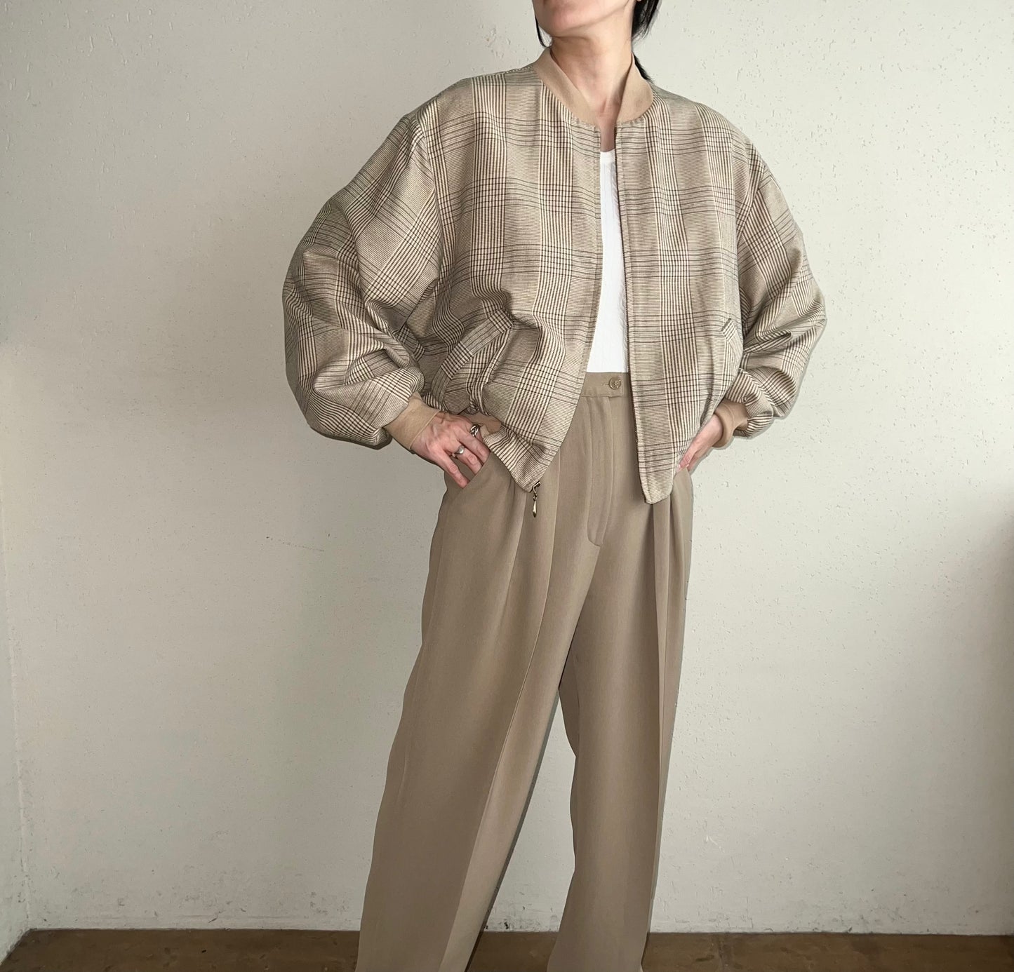 90s Plaid Light Jacket