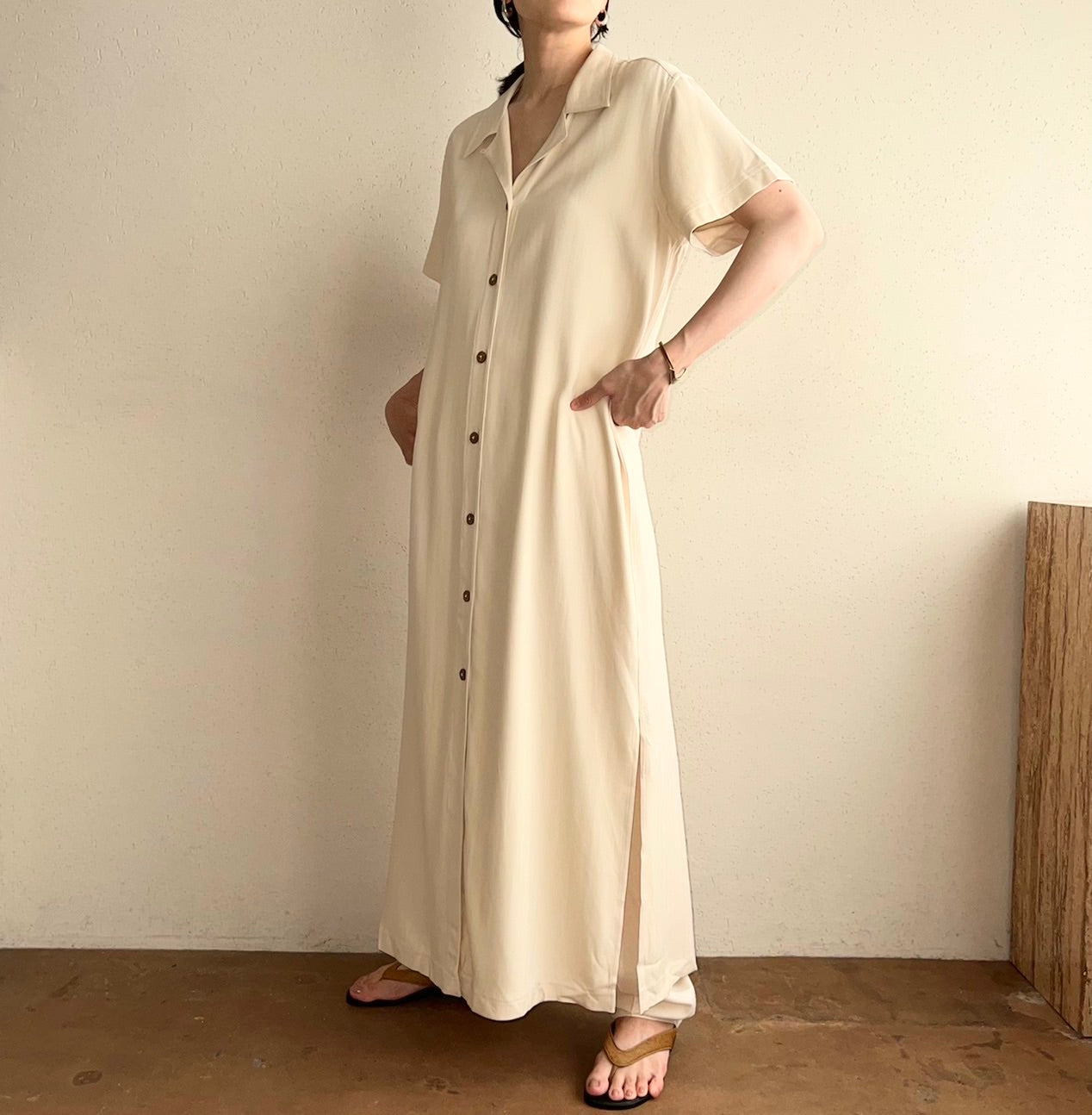 90s Silk Shirt Dress