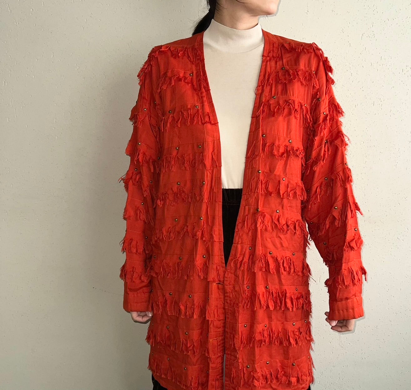 80s Rayon Fringe Jacket
