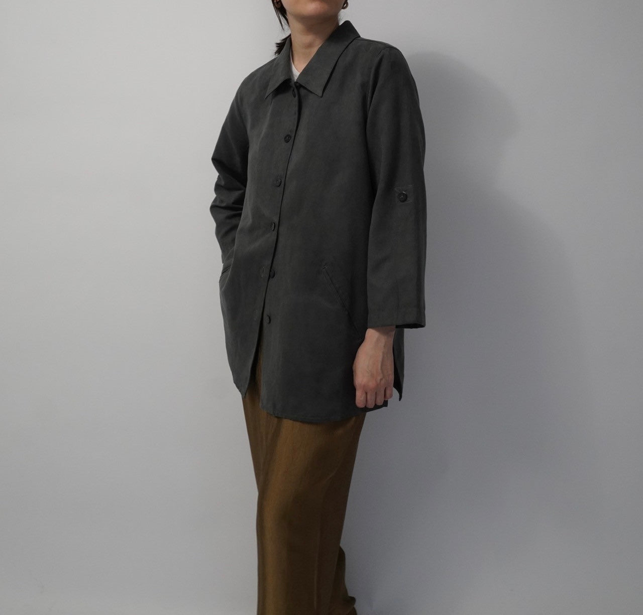 90s Faux Suede Shirt