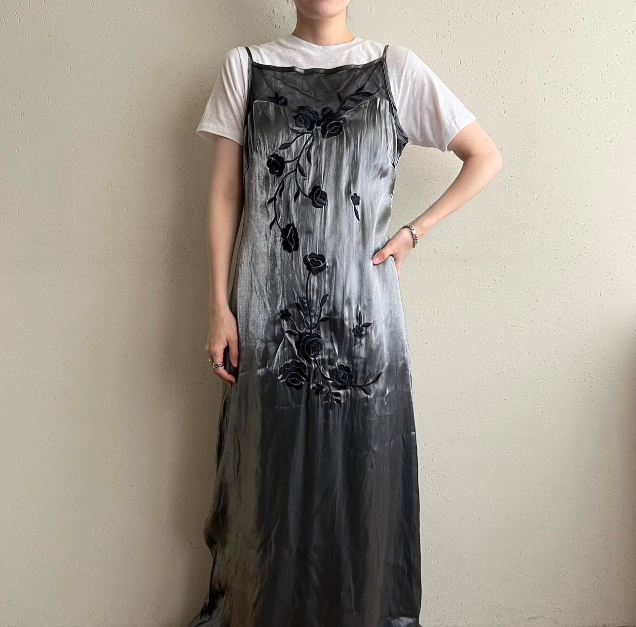 90s Shiny Maxi Dress Made in Canada