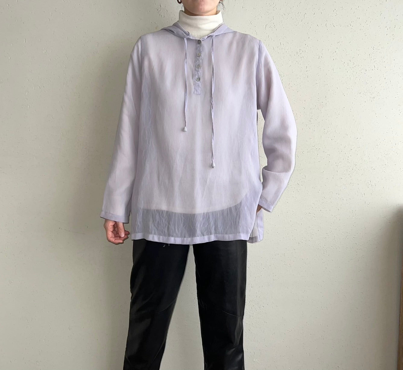 90s Purple Sheer Top