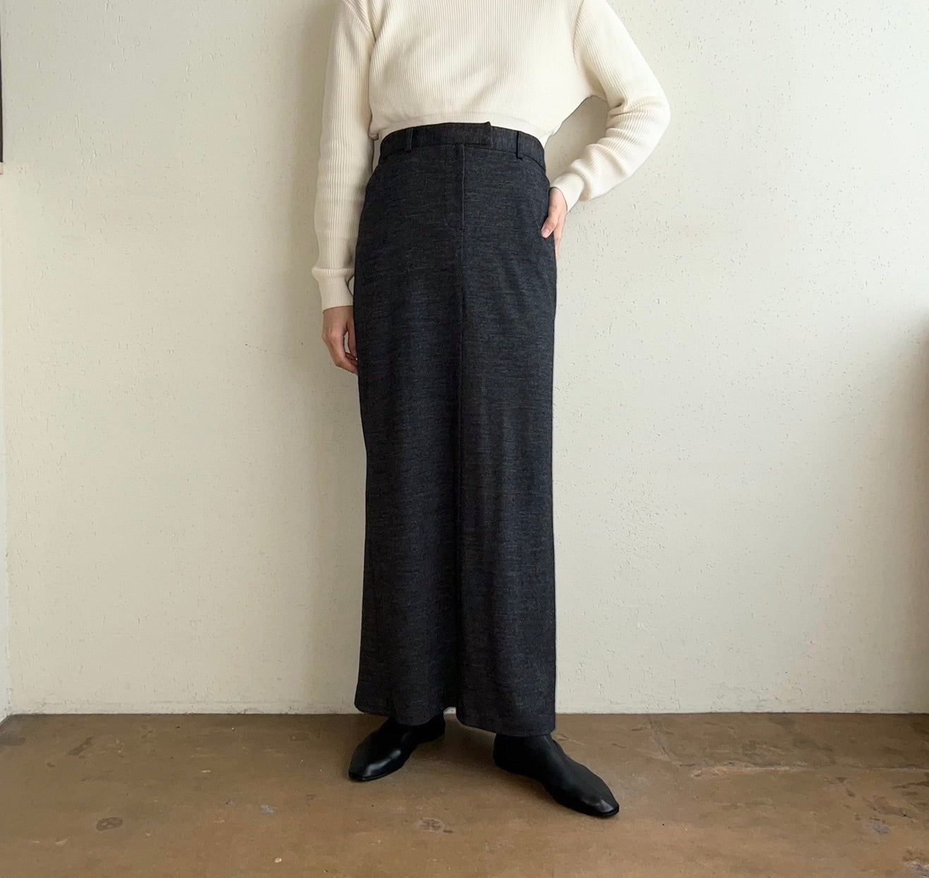 90s Wool Maxi Skirt Made in USA
