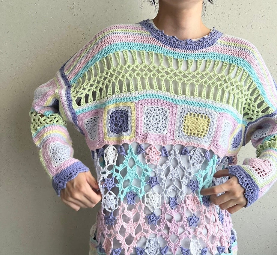 EURO Crochet Knit Top