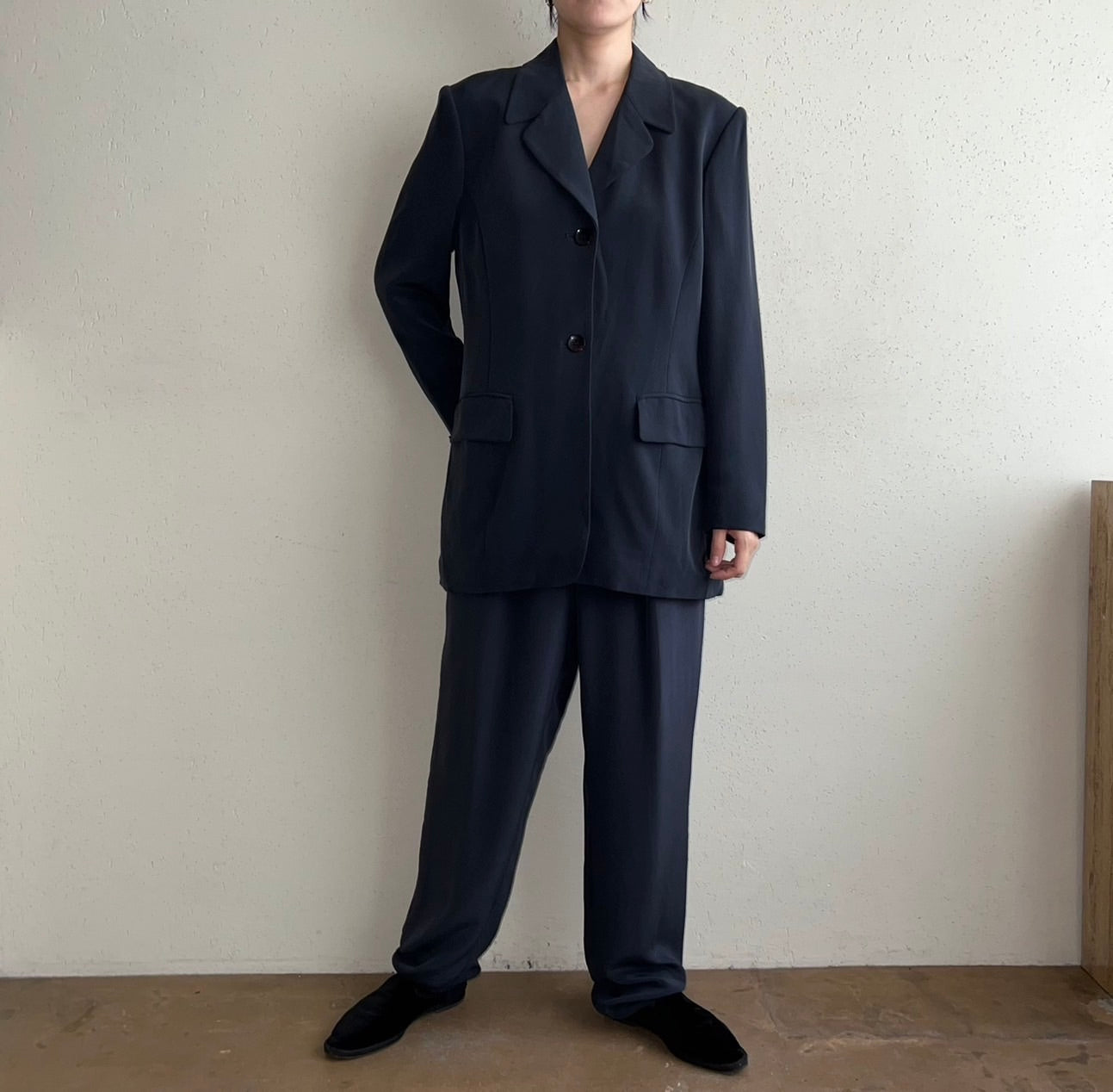 90s Silk Two-Piece Suit