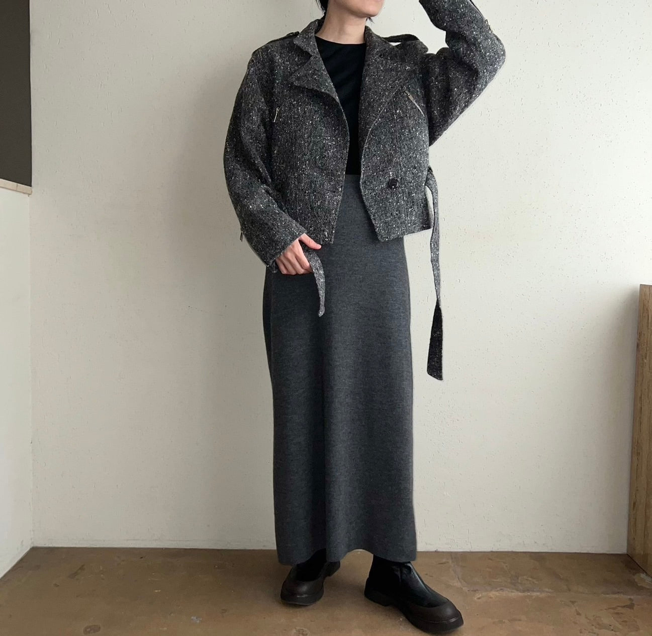 80s "AGAPI PARIS" Tweed Jacket Made in France