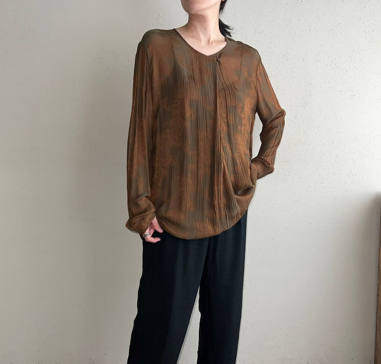 90s "Calvin Klein " Sheer Blouse