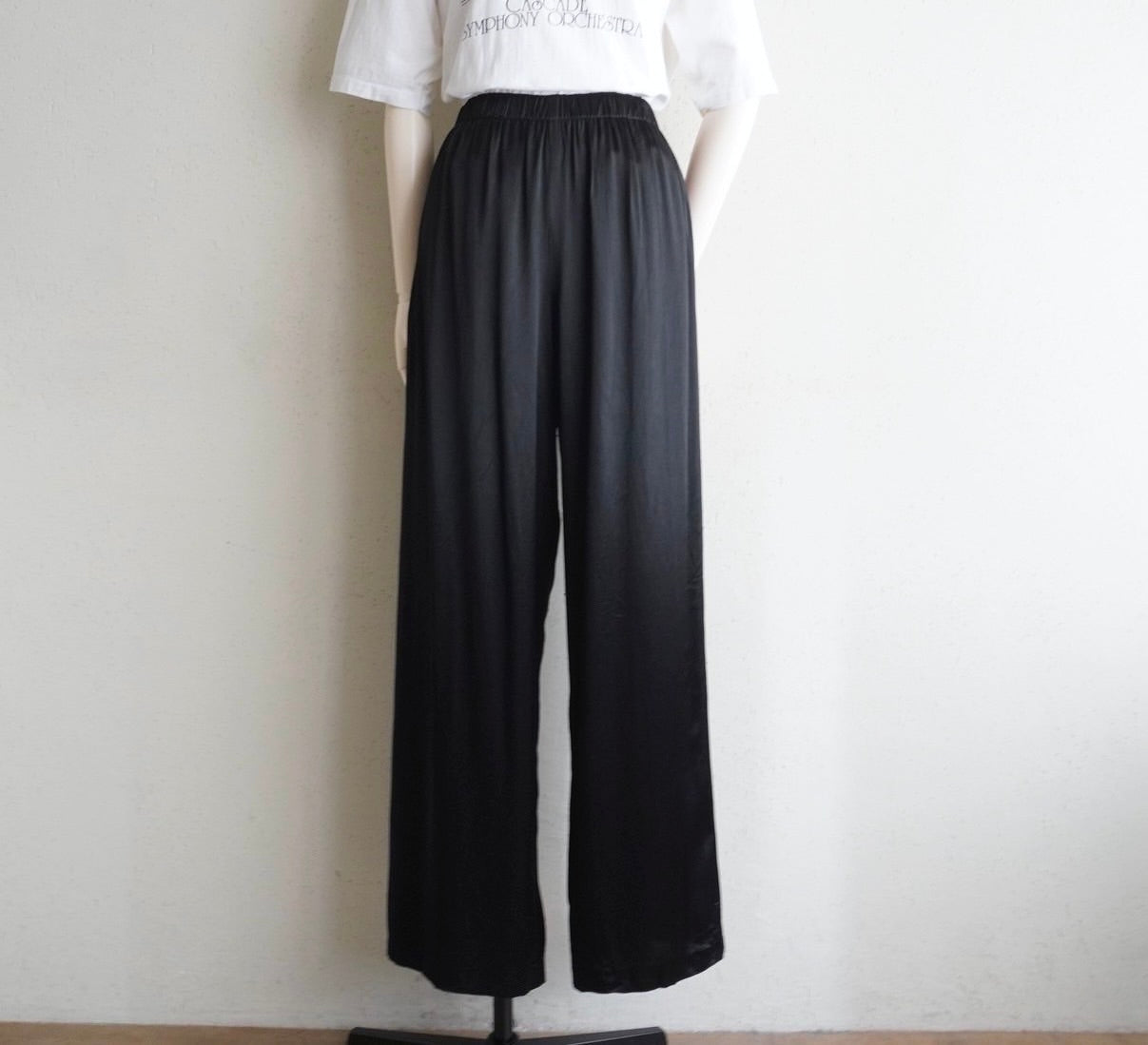 90s Black Satin Pants Made in USA