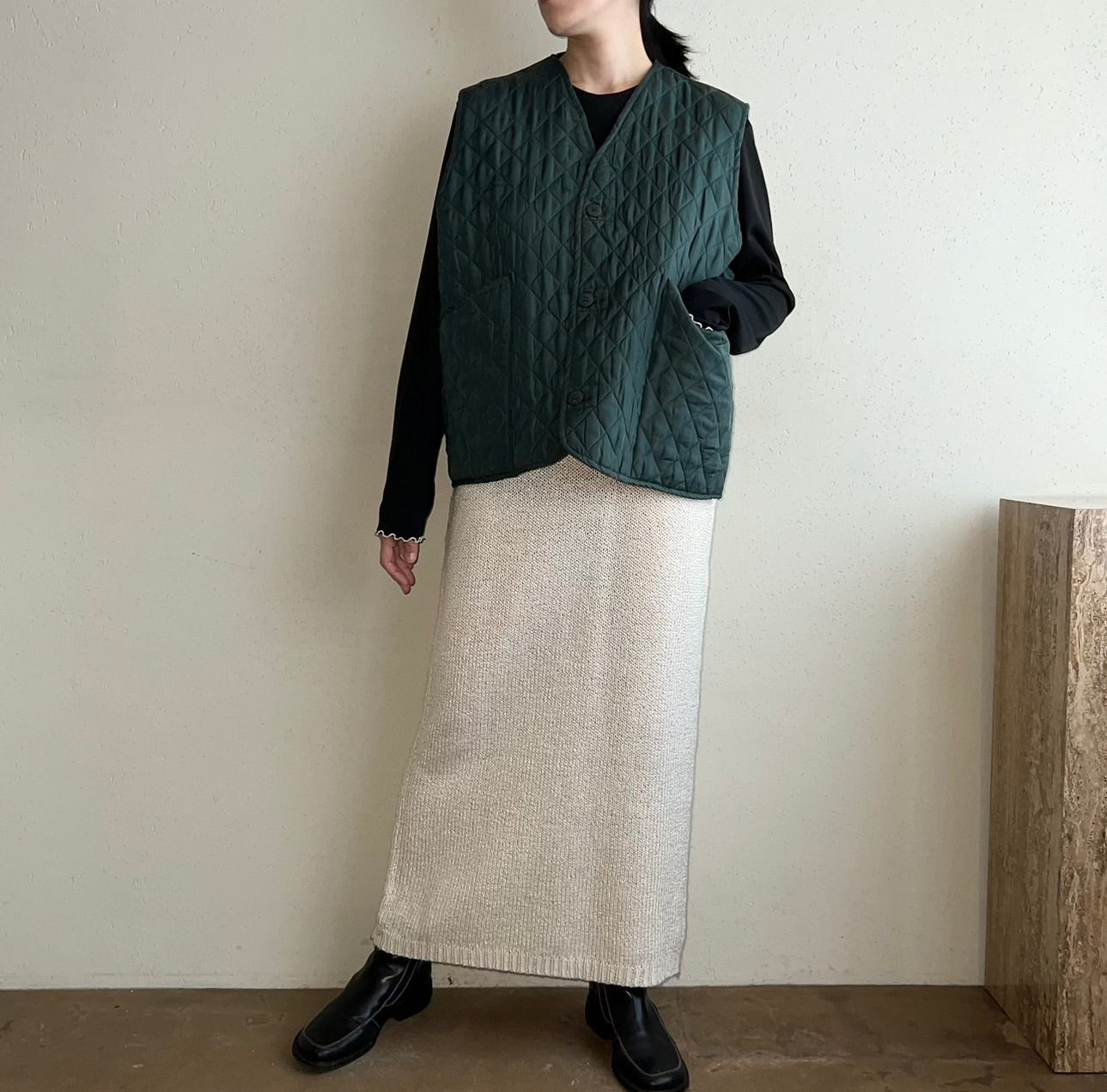 90s Silk Quilted Vest