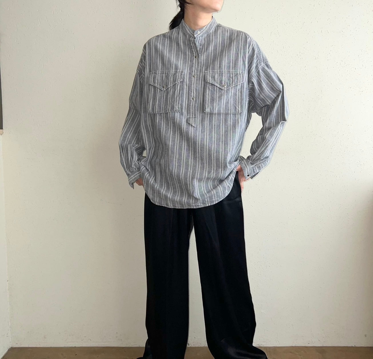 90s Striped Pullover Shirt