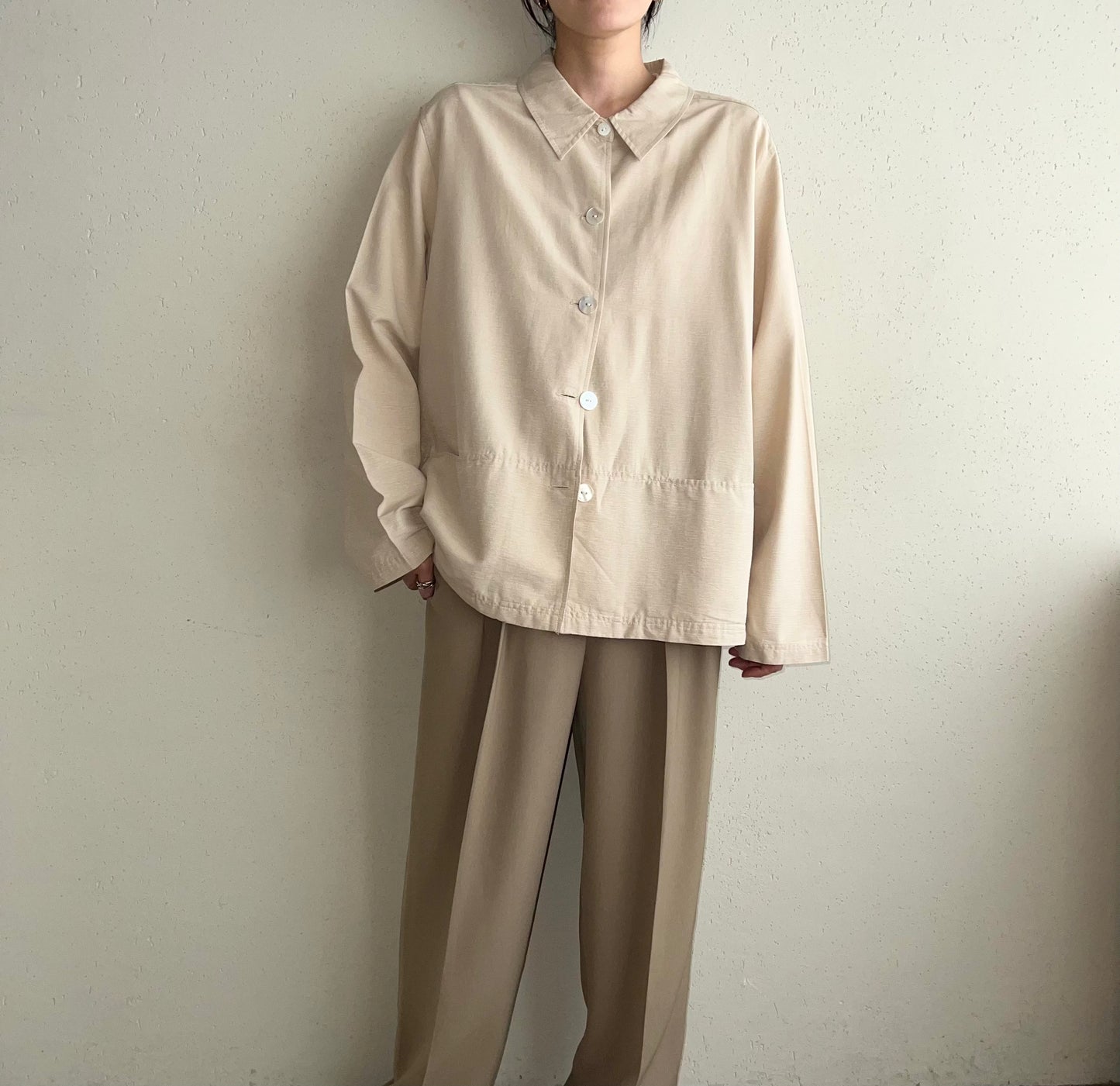 90s Silk Shirt Jacket