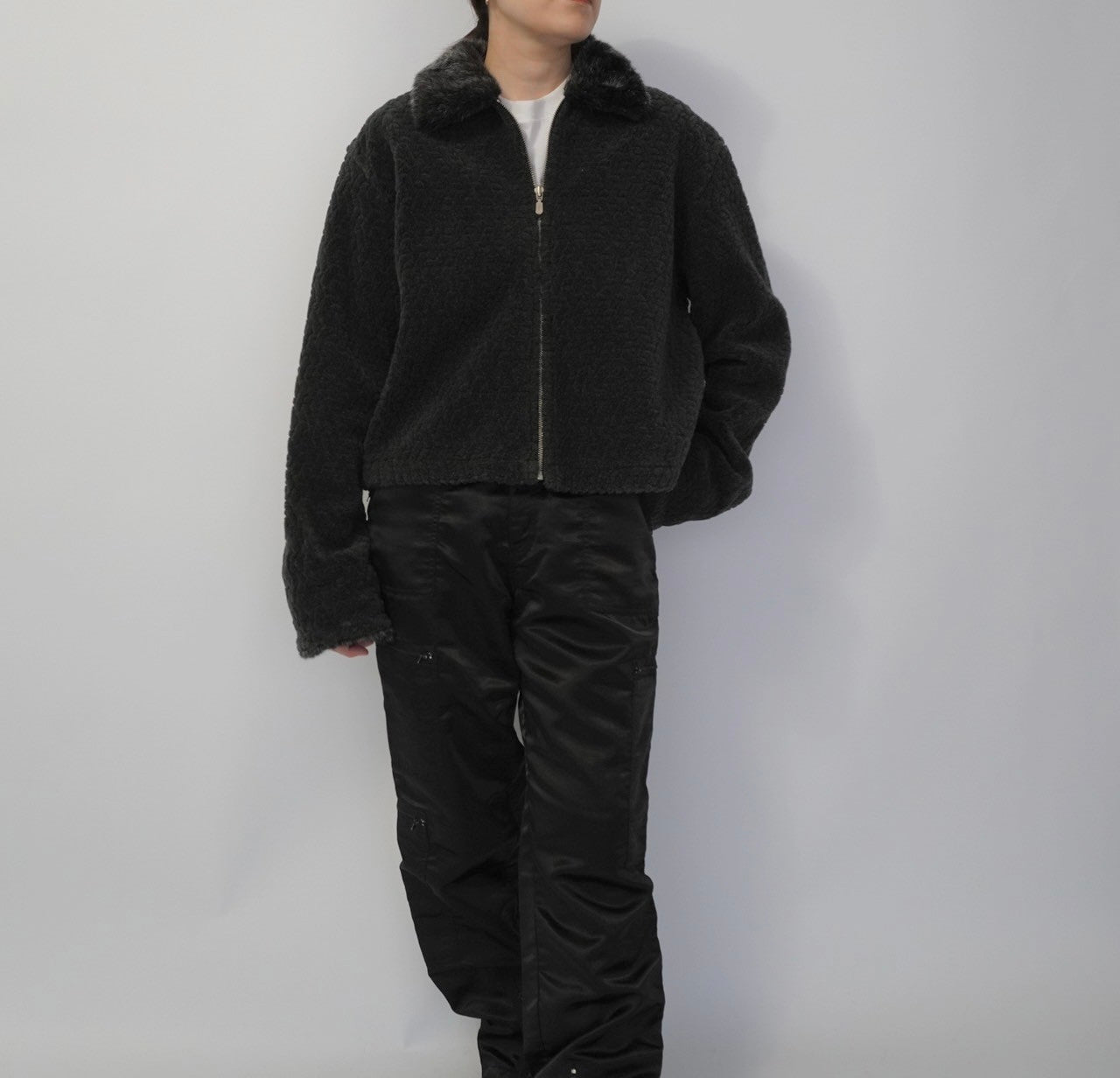 90s Fur Zip Top,Jacket
