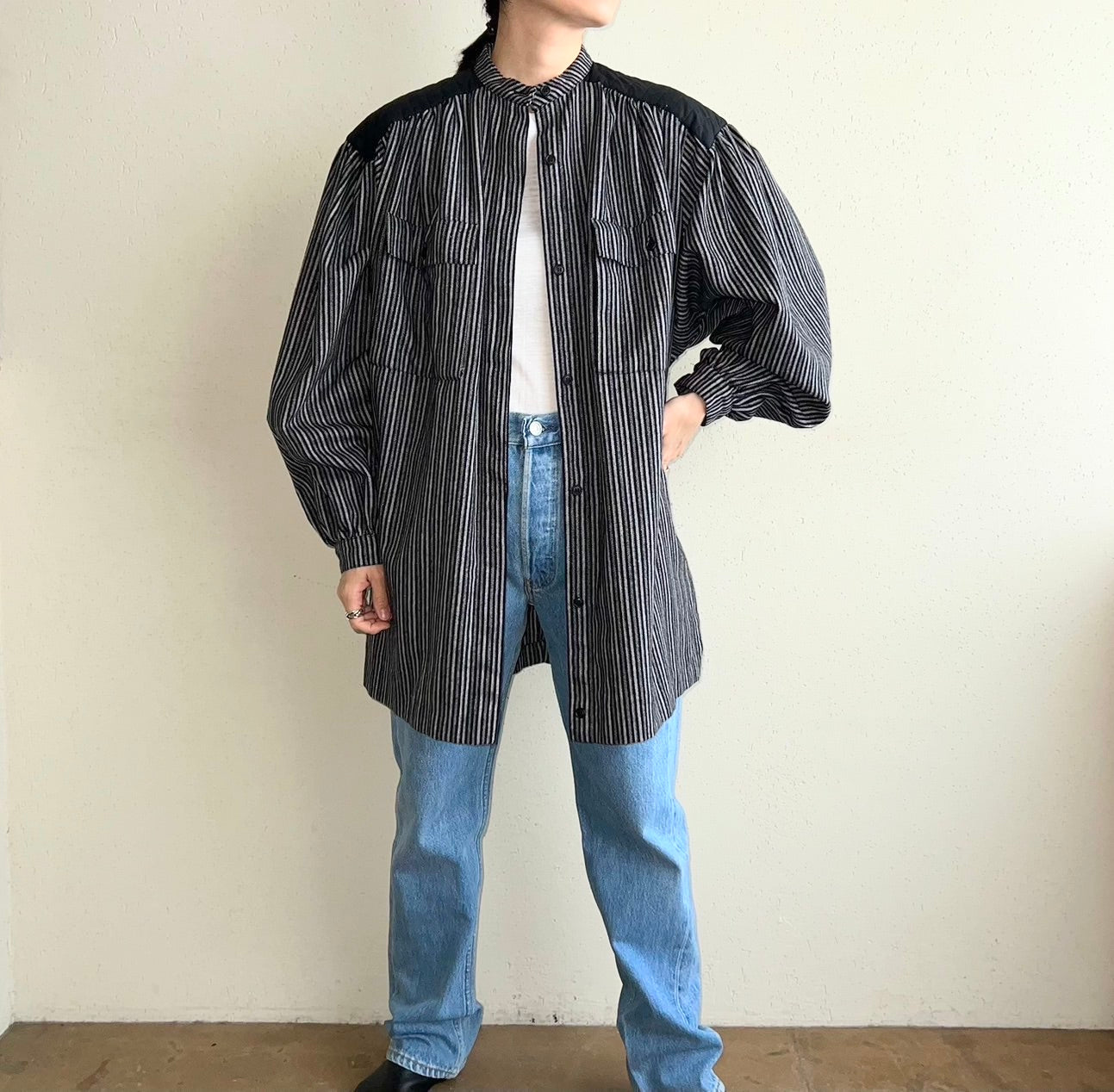 90s Striped Blouse Made in Italy