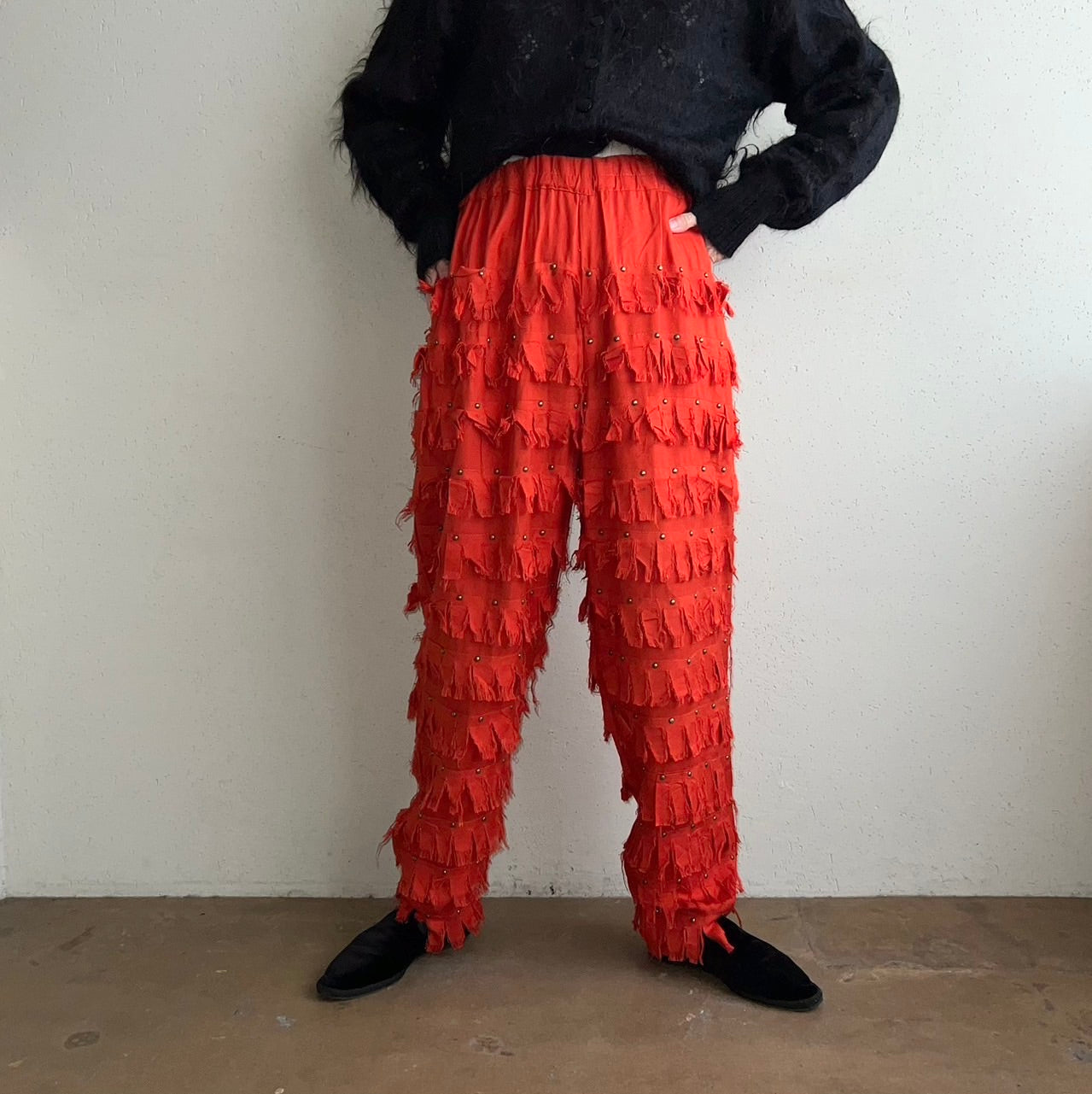 80s Rayon Fringe Pants