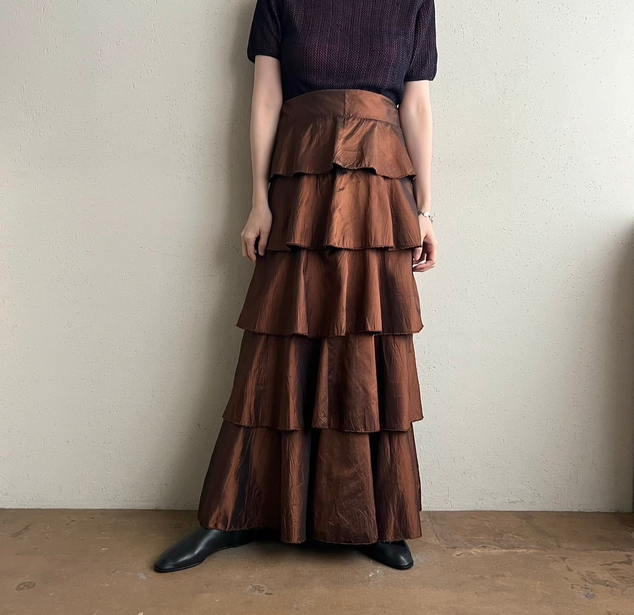 90s Silk Design Skirt Made in USA