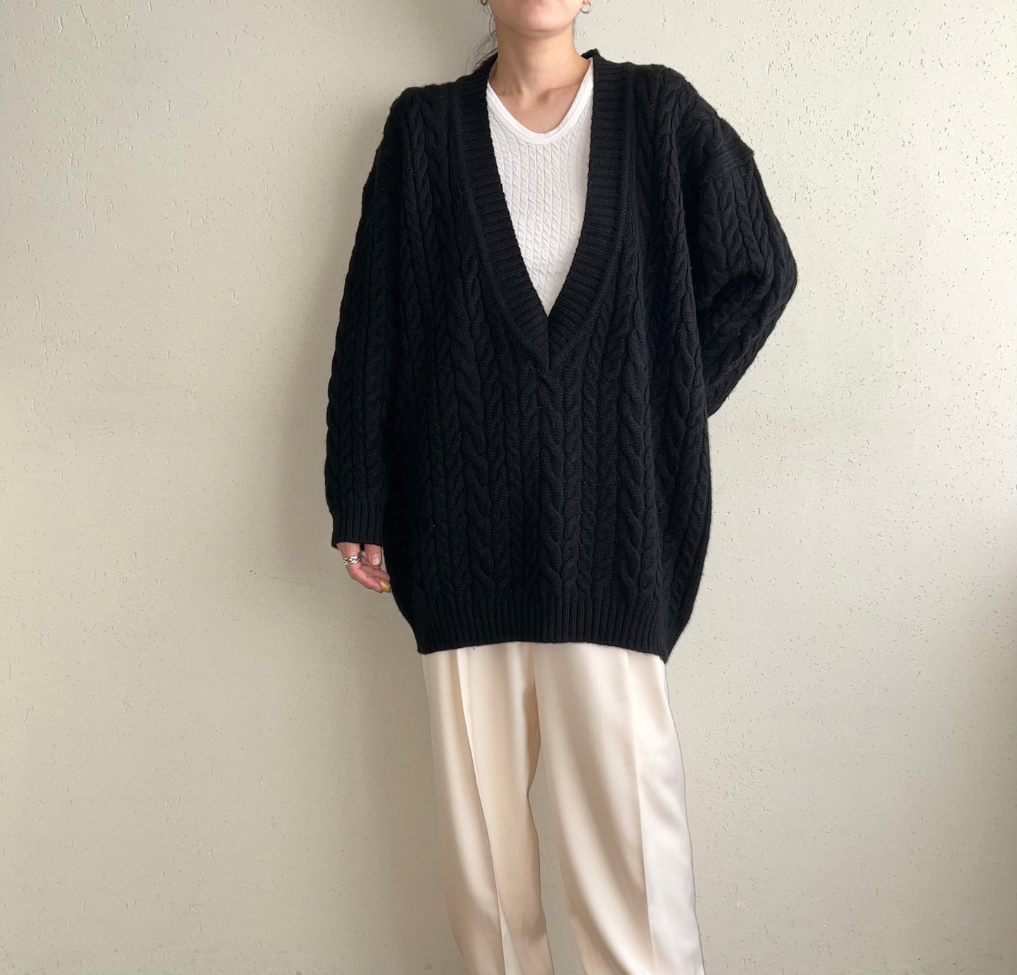 90s V-Neck Wool Knit