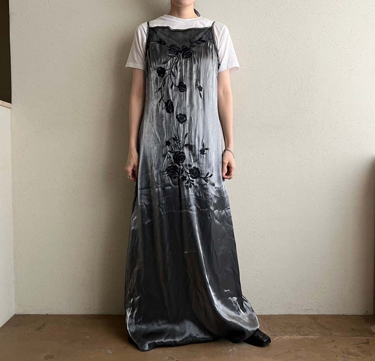 90s Shiny Maxi Dress Made in Canada