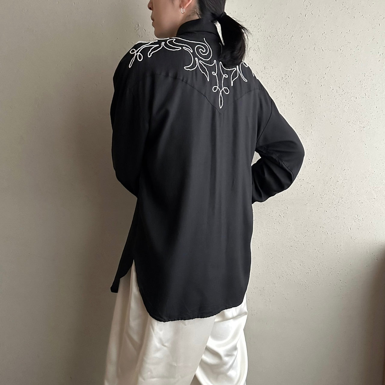 90s Rayon Design Shirt Made in USA