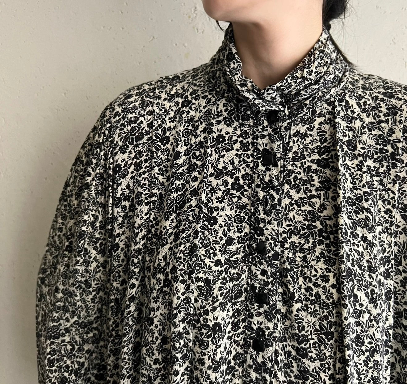 80s Printed Rayon Dress