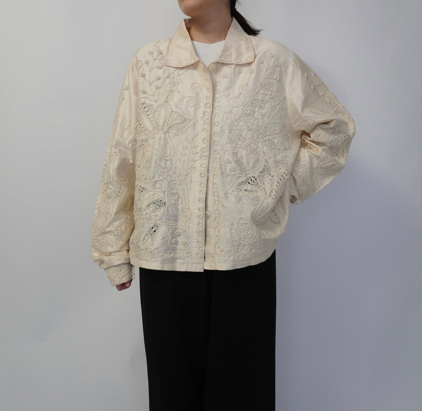 90s Silk Shirt, Jacket
