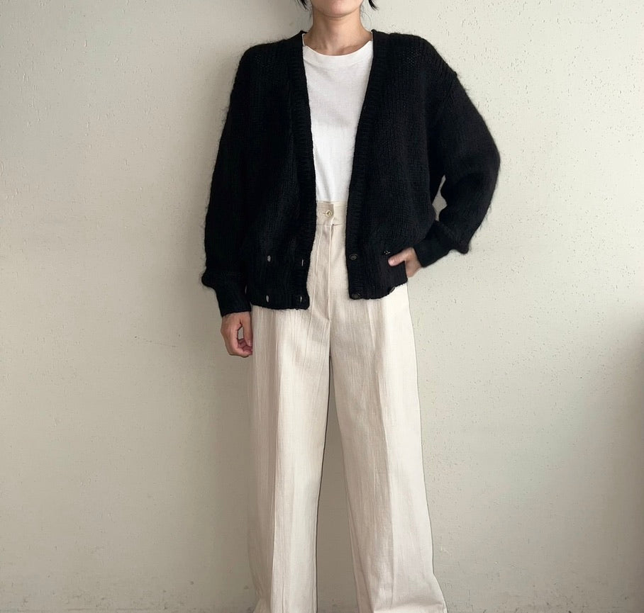 90s Mohair Knit Cardigan Made in U.K