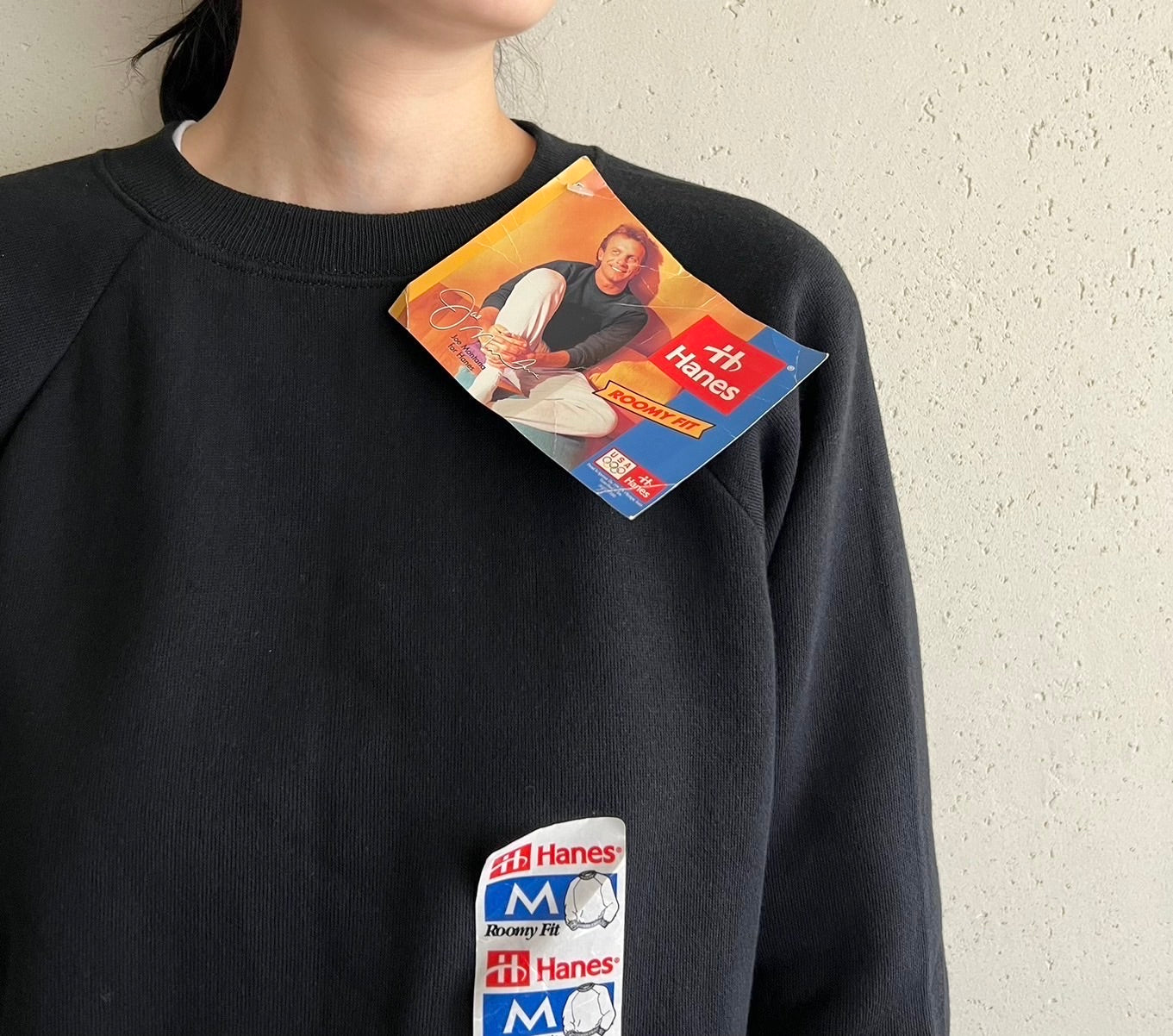 90s Black Sweater Made in USA Dead Stock