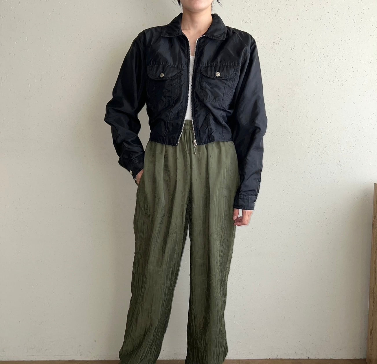 90s Black Zipped Jacket