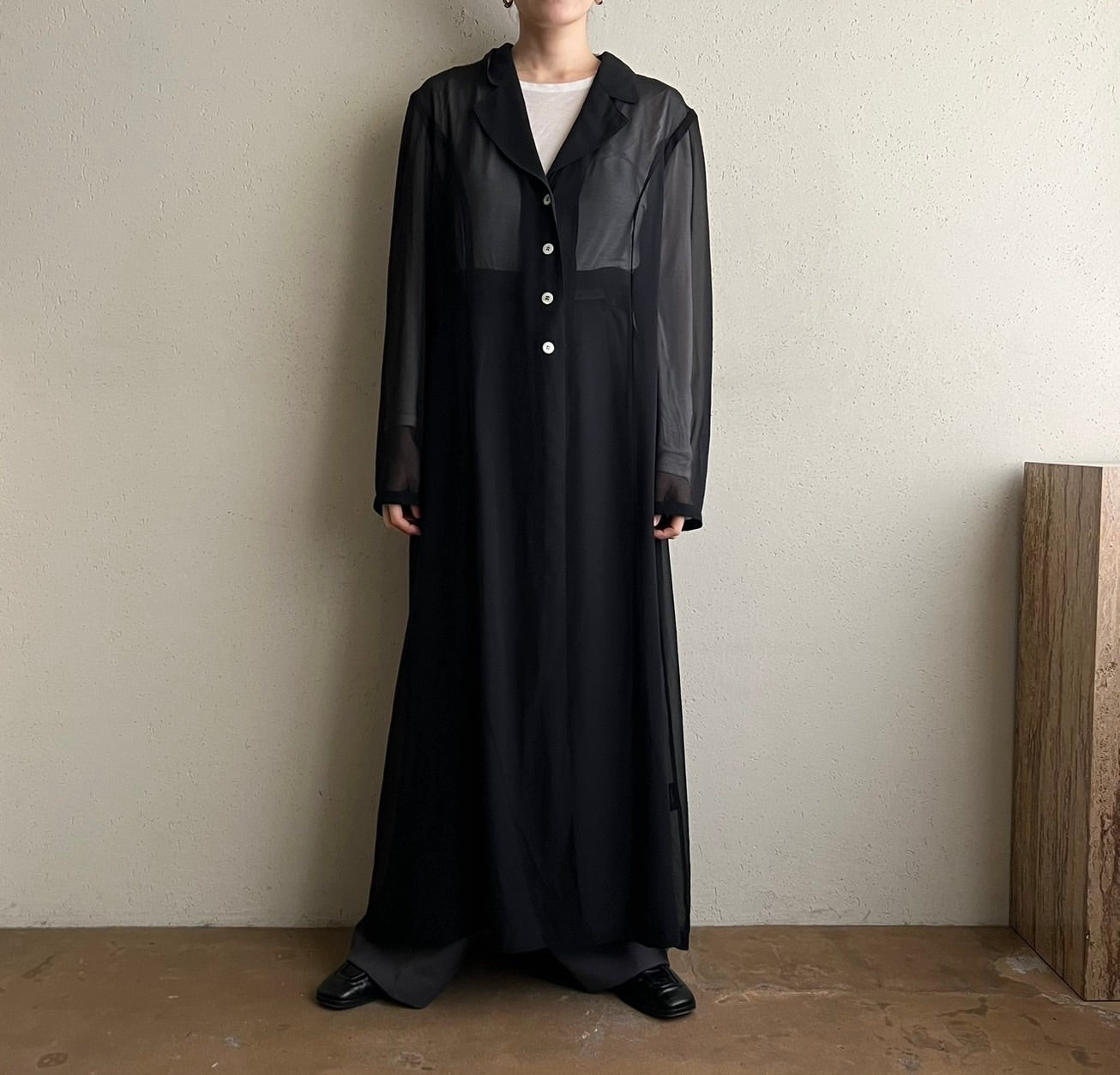 90s EURO Black Sheer Dress