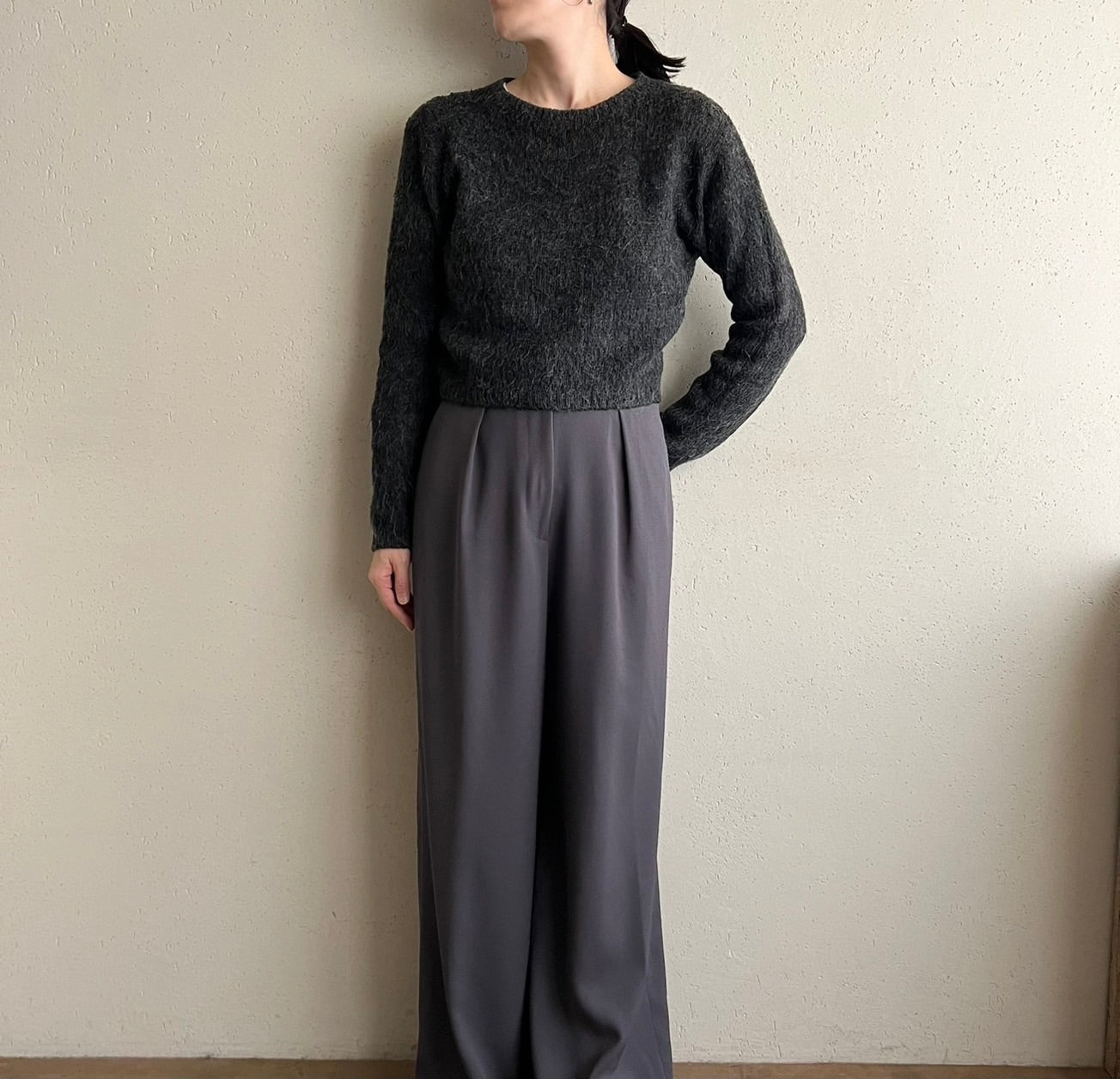 90s Cropped Light Knit Made in USA