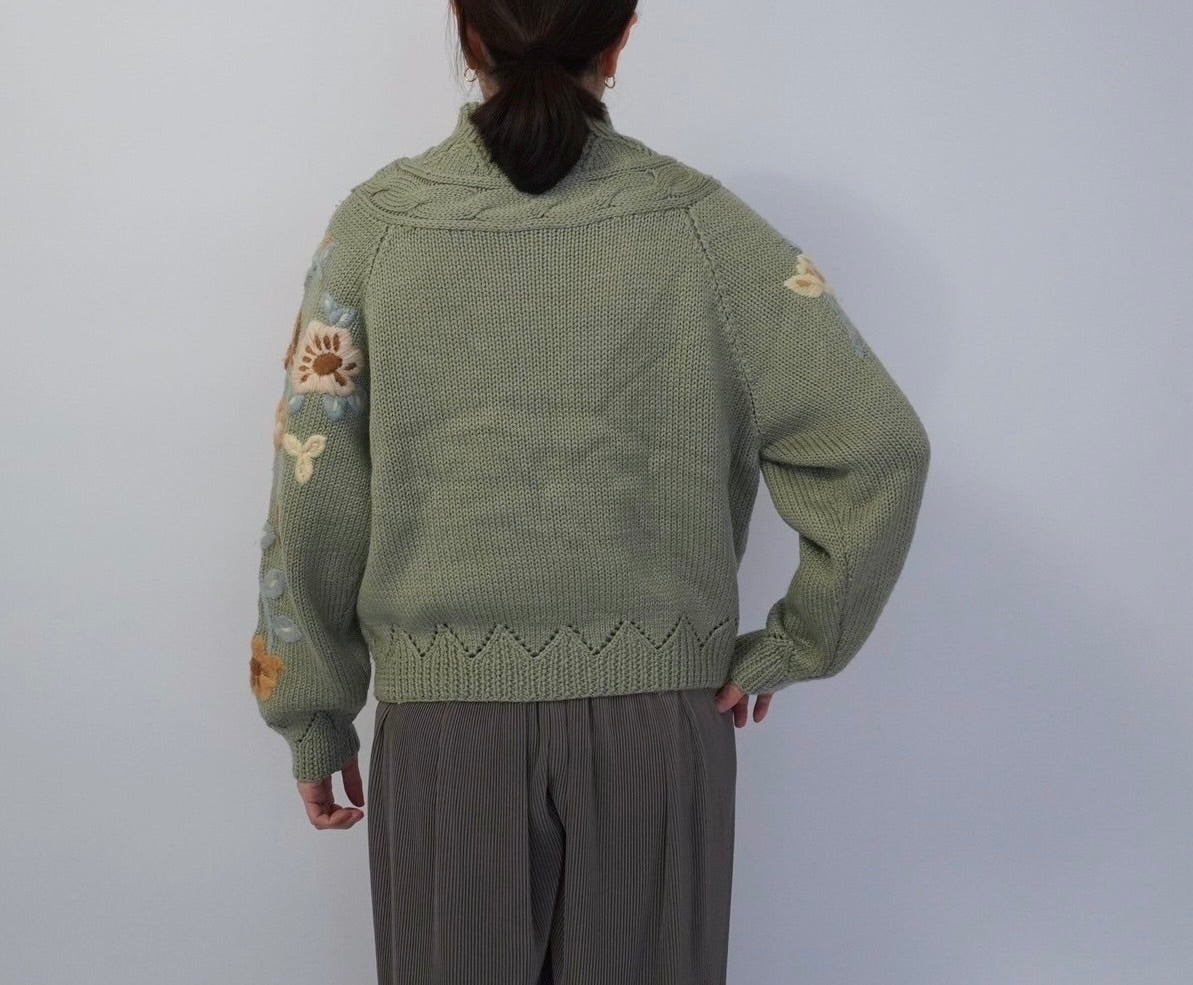 90s Embroidery Knit
