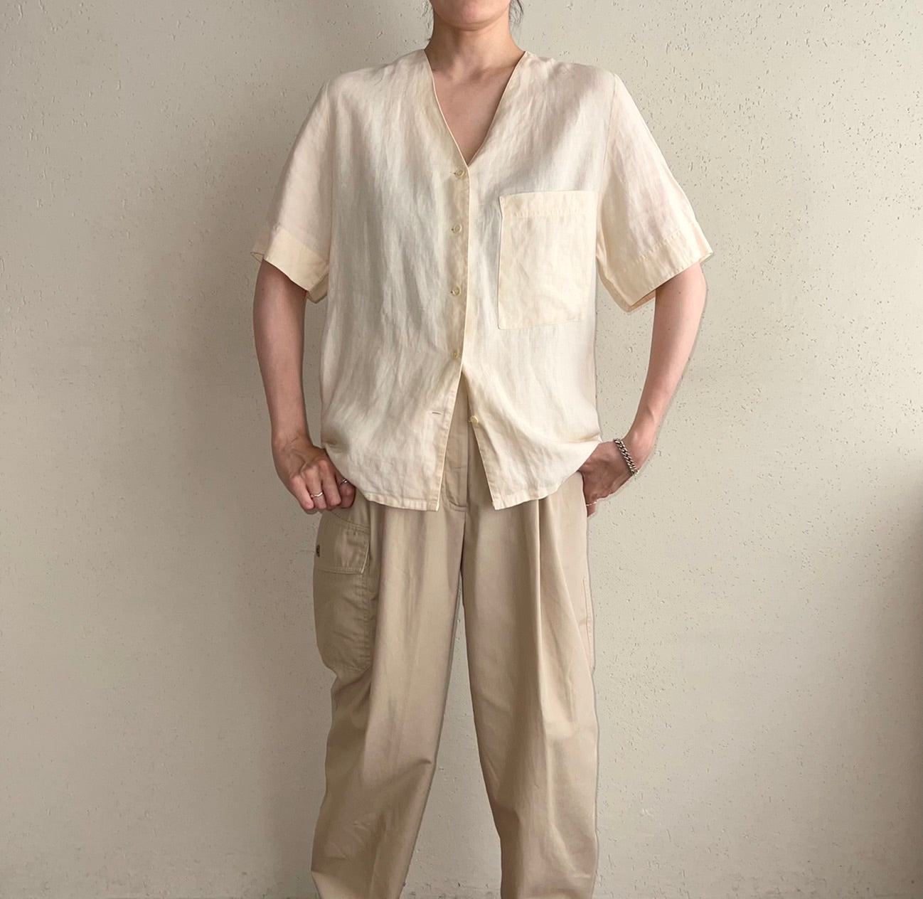 90s Linen Blouse