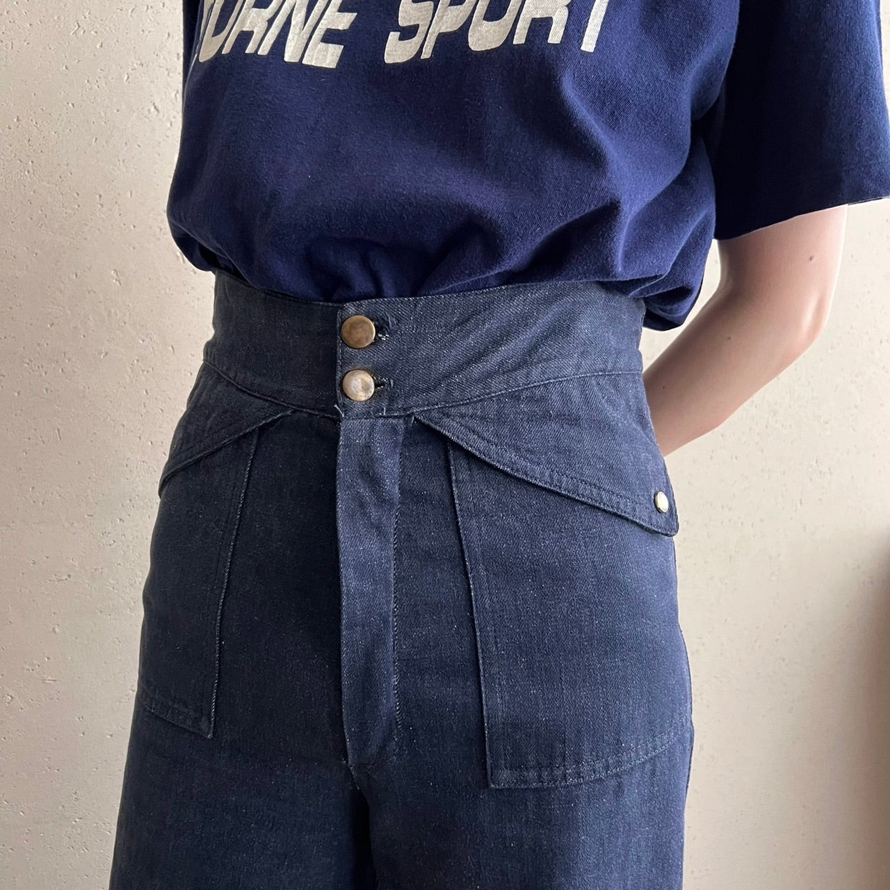 50s,60s High Waisted Denim