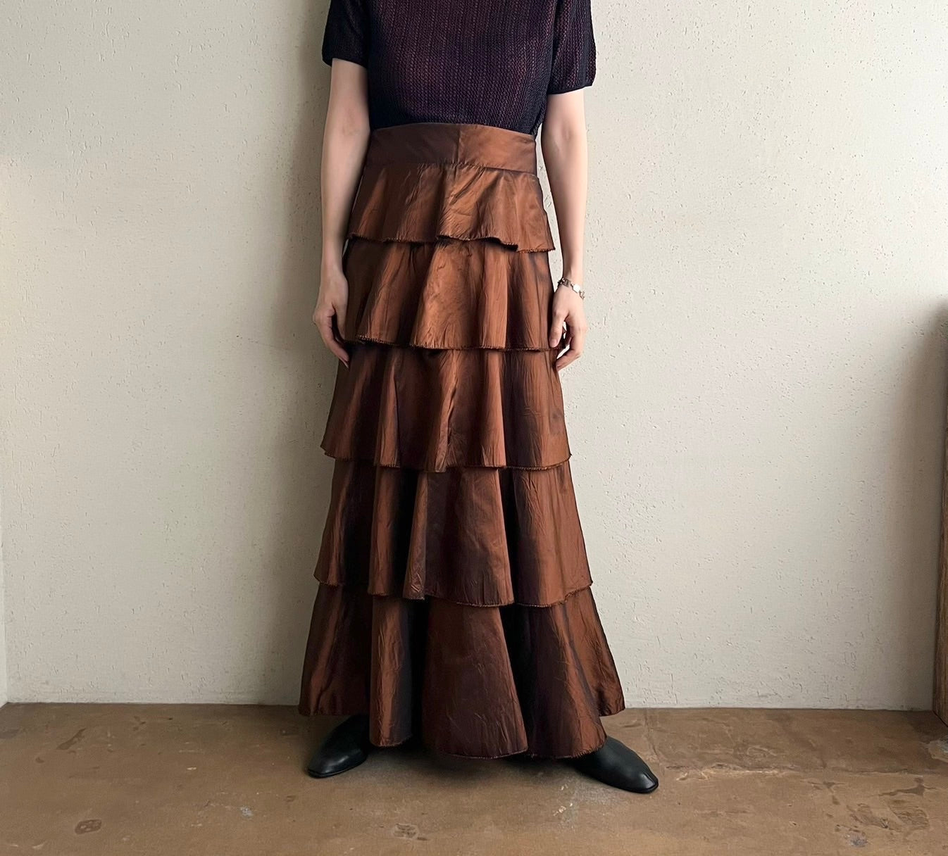 90s Silk Design Skirt Made in USA