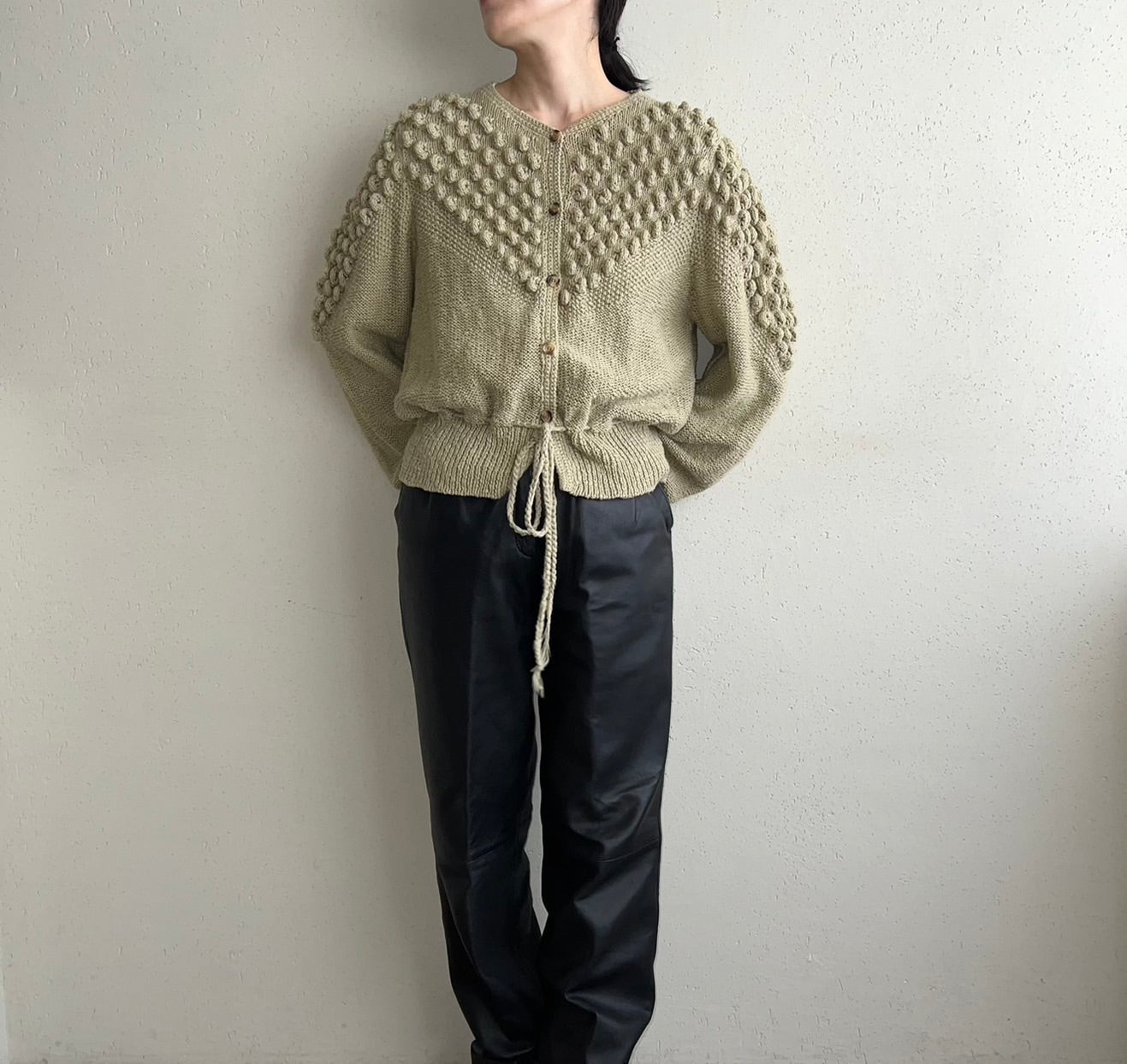 90s EURO Linen Knit Cardigan