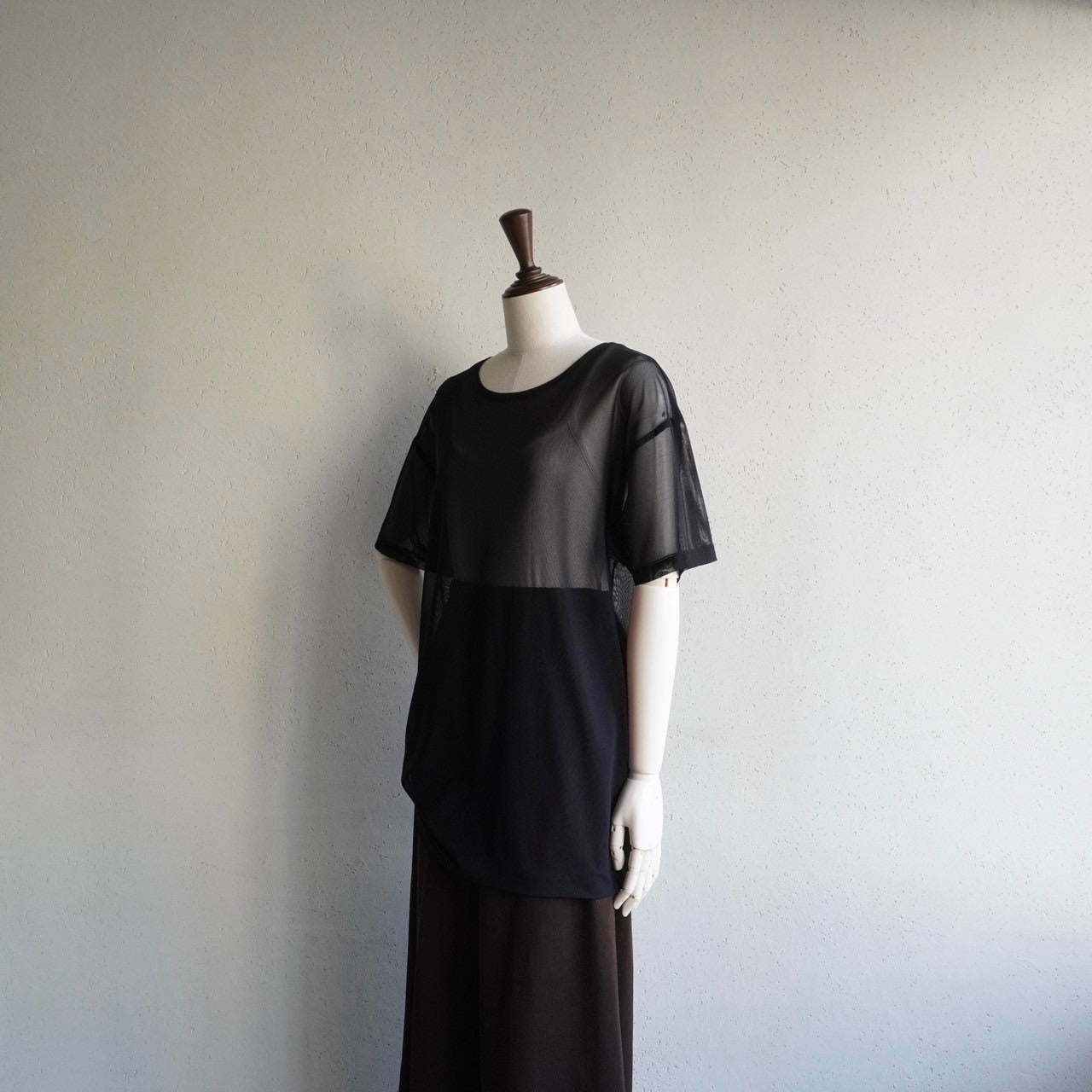 90s Black Sheer Top
