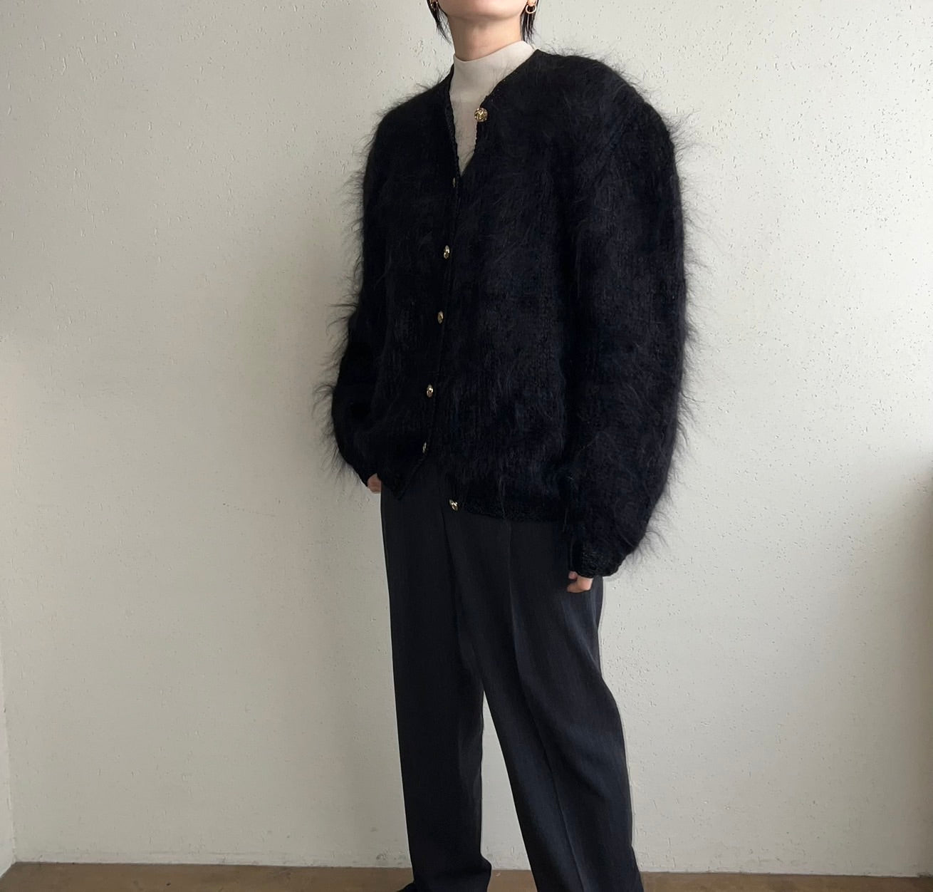 90s Mohair Knit Cardigan Made in Italy
