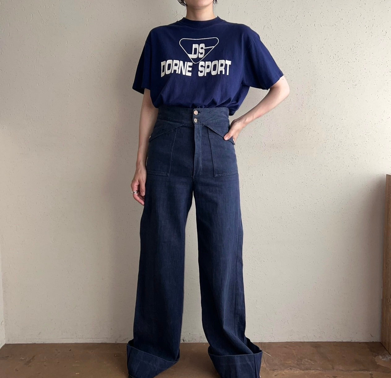 50s,60s High Waisted Denim