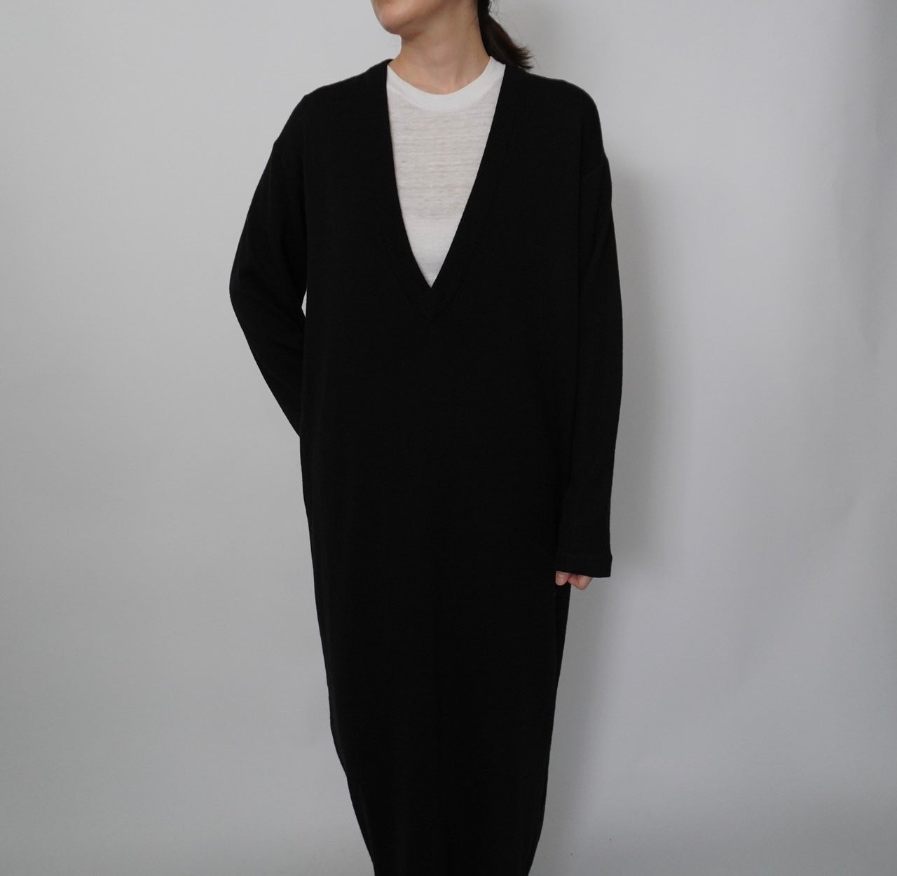 90s V Neck Knit Dress
