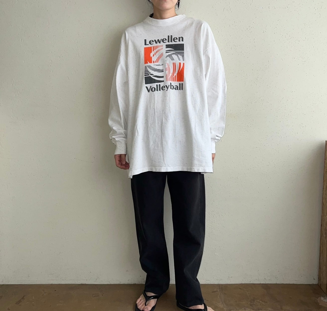 90s Printed Long T-shirt Made in USA