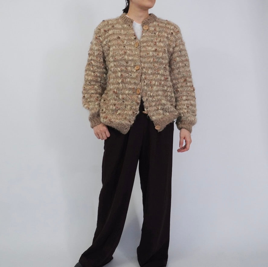 80s Mix Knit Cardigan Made in Italy