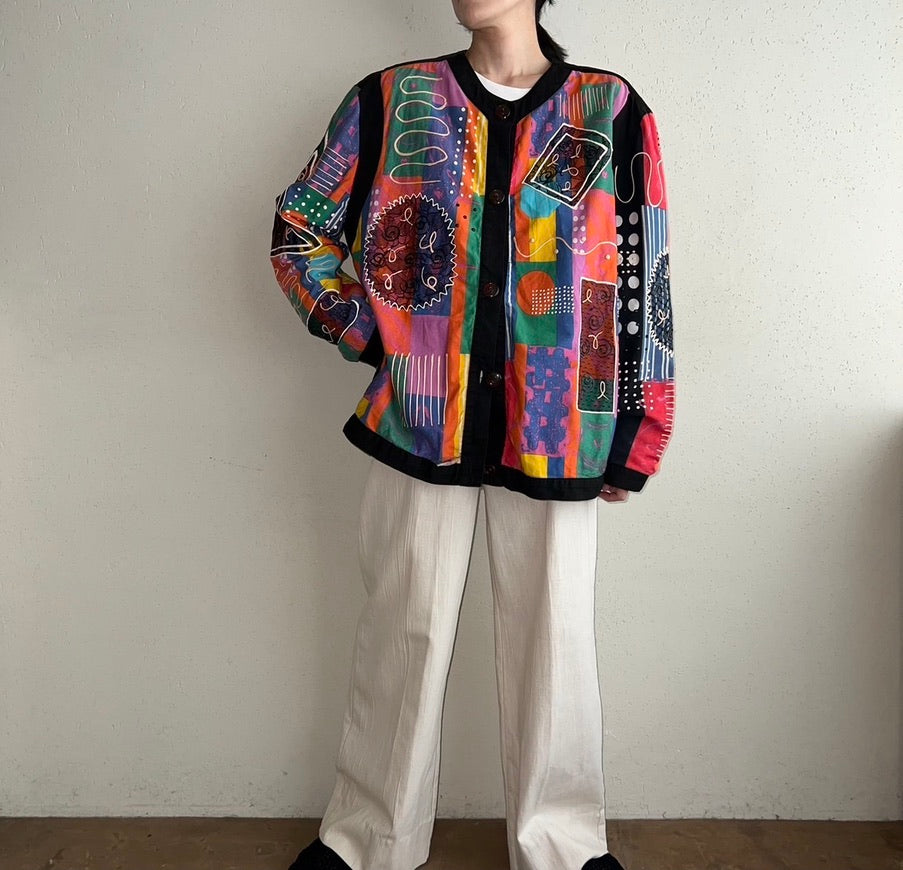 80s Cotton Design Jacket Made in USA